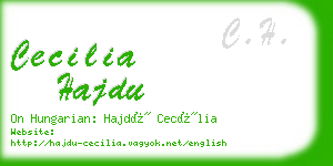 cecilia hajdu business card